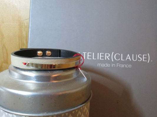 Bracelet des ateliers clause en cuir beige