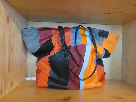 Sac cabas DESIGUAL modèle patch Arty grandes anses orange 59V1325