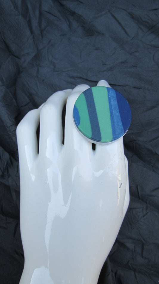 Bague ronde bleue 54V4621