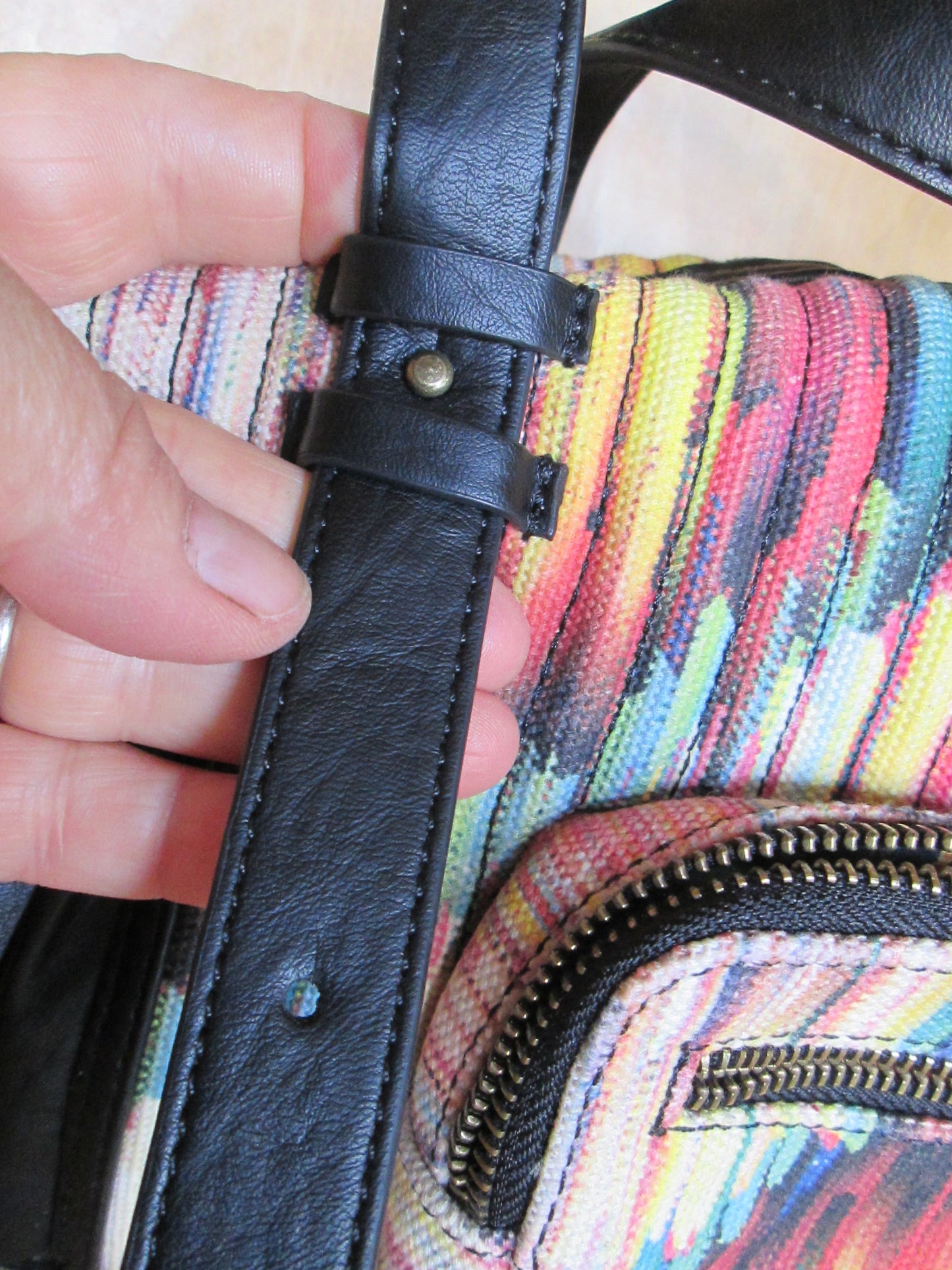 Sac  bowling DESIGUAL modèle shopping en toile 7V1923