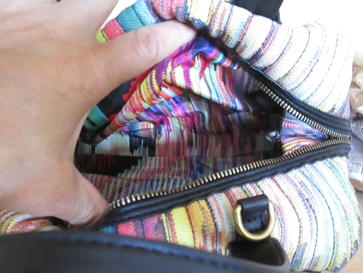 Sac  bowling DESIGUAL modèle shopping en toile 7V1923
