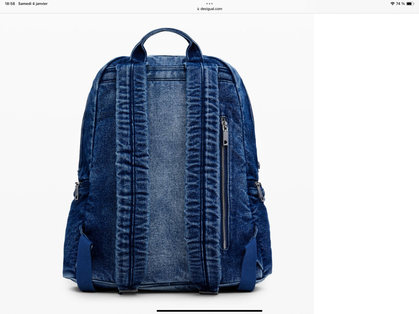 Sac / Sac à dos DESIGUAL modèle L Denim 2V1125