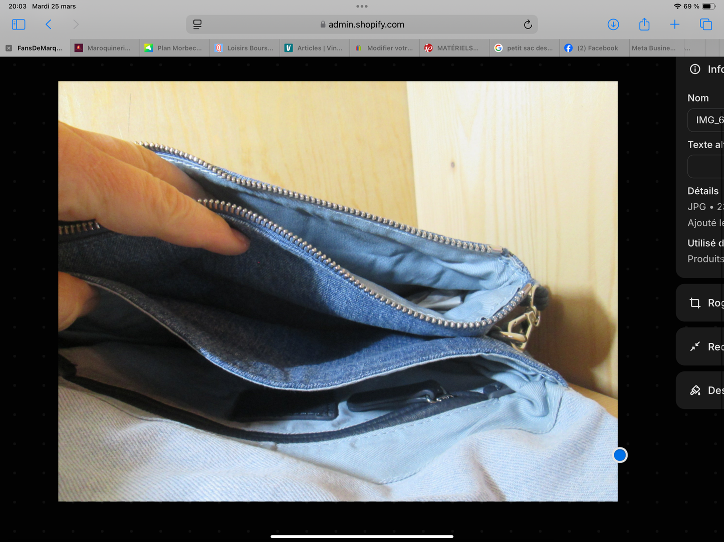 Sac DESIGUAL modèle Denim patch dok 65V1125