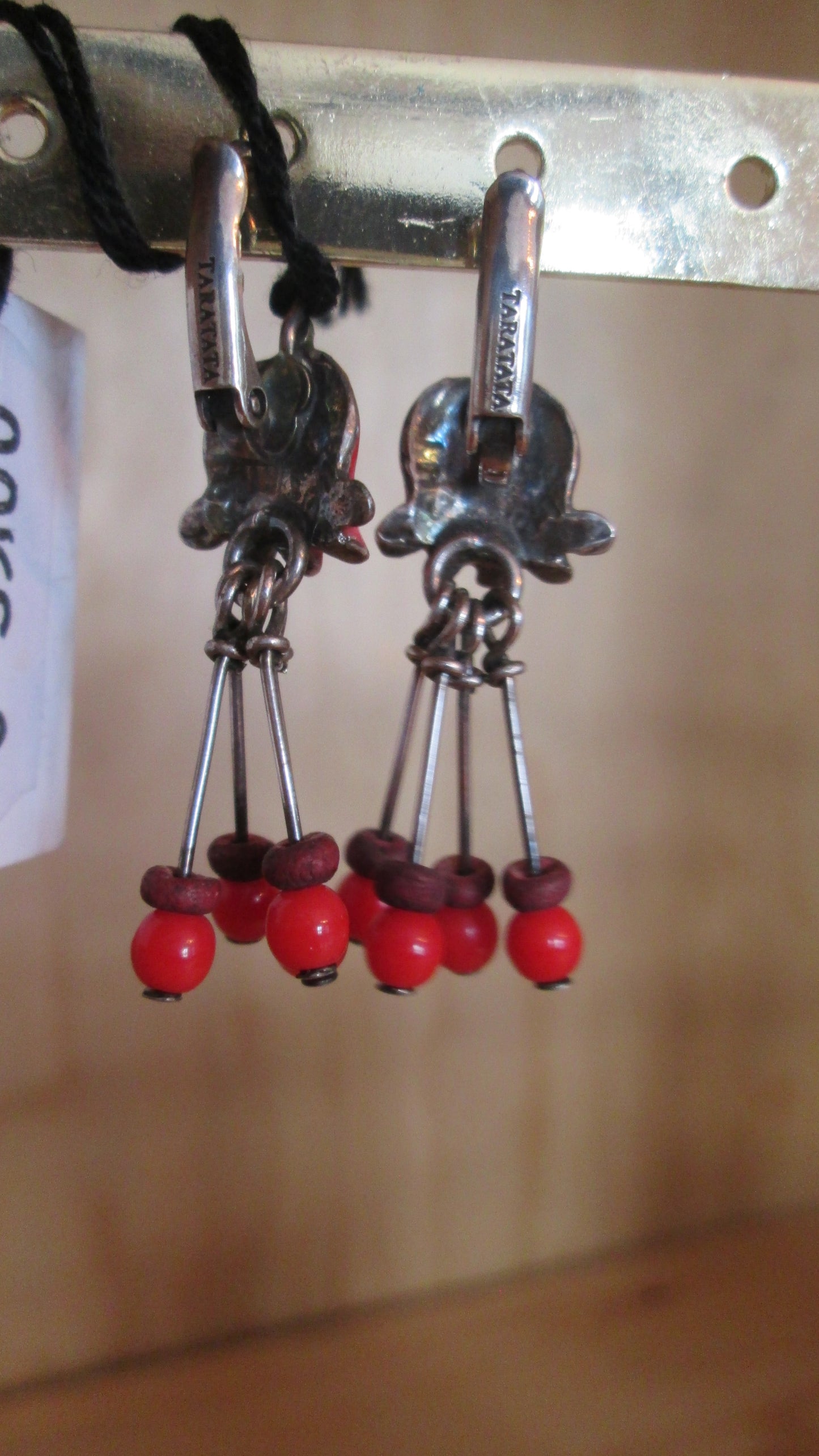 Boucles d’oreilles TARATATA « Tulipe rouge N° 16 »