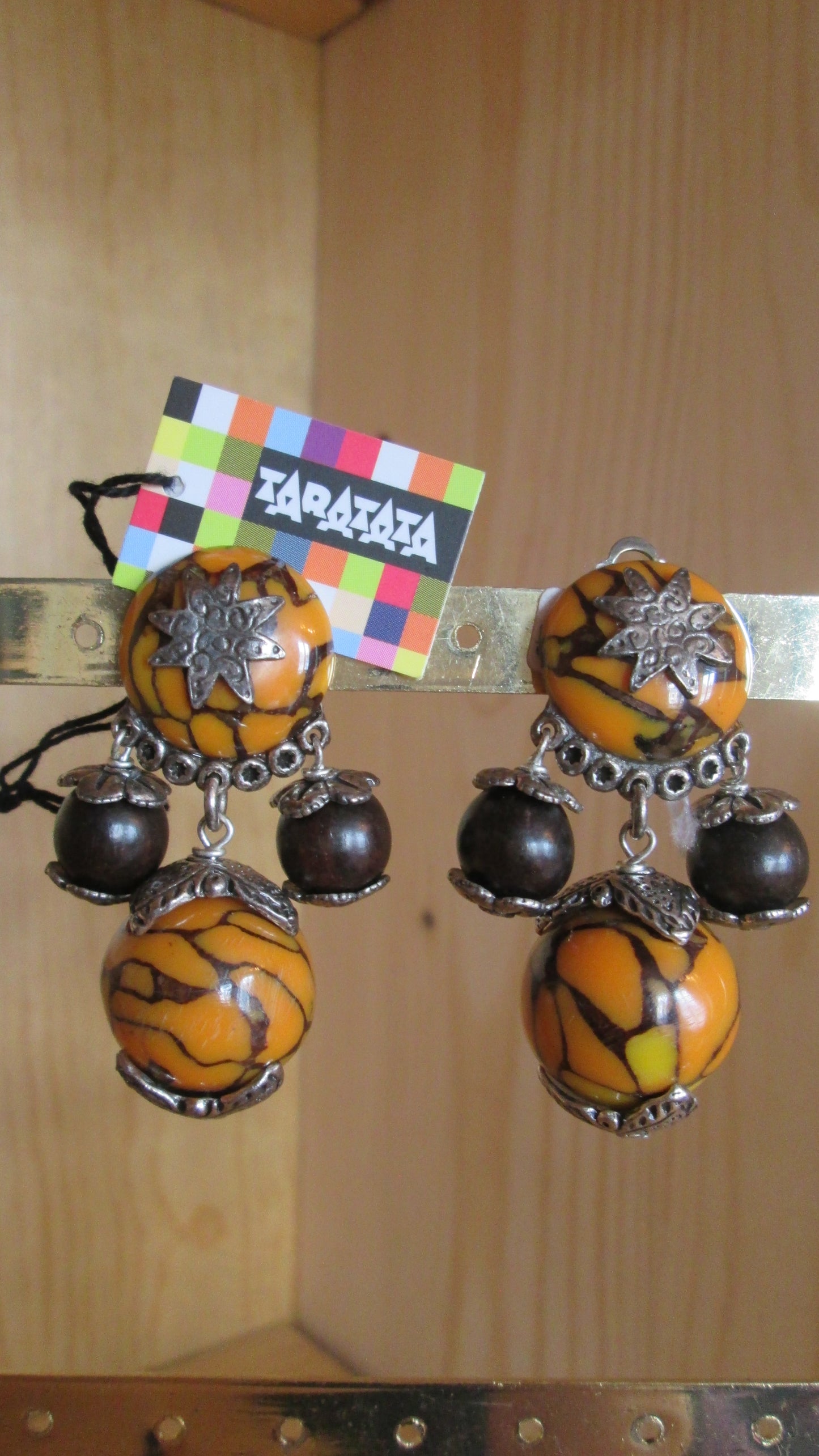Boucles d'oreilles TARATATA modèle "orange N°45"