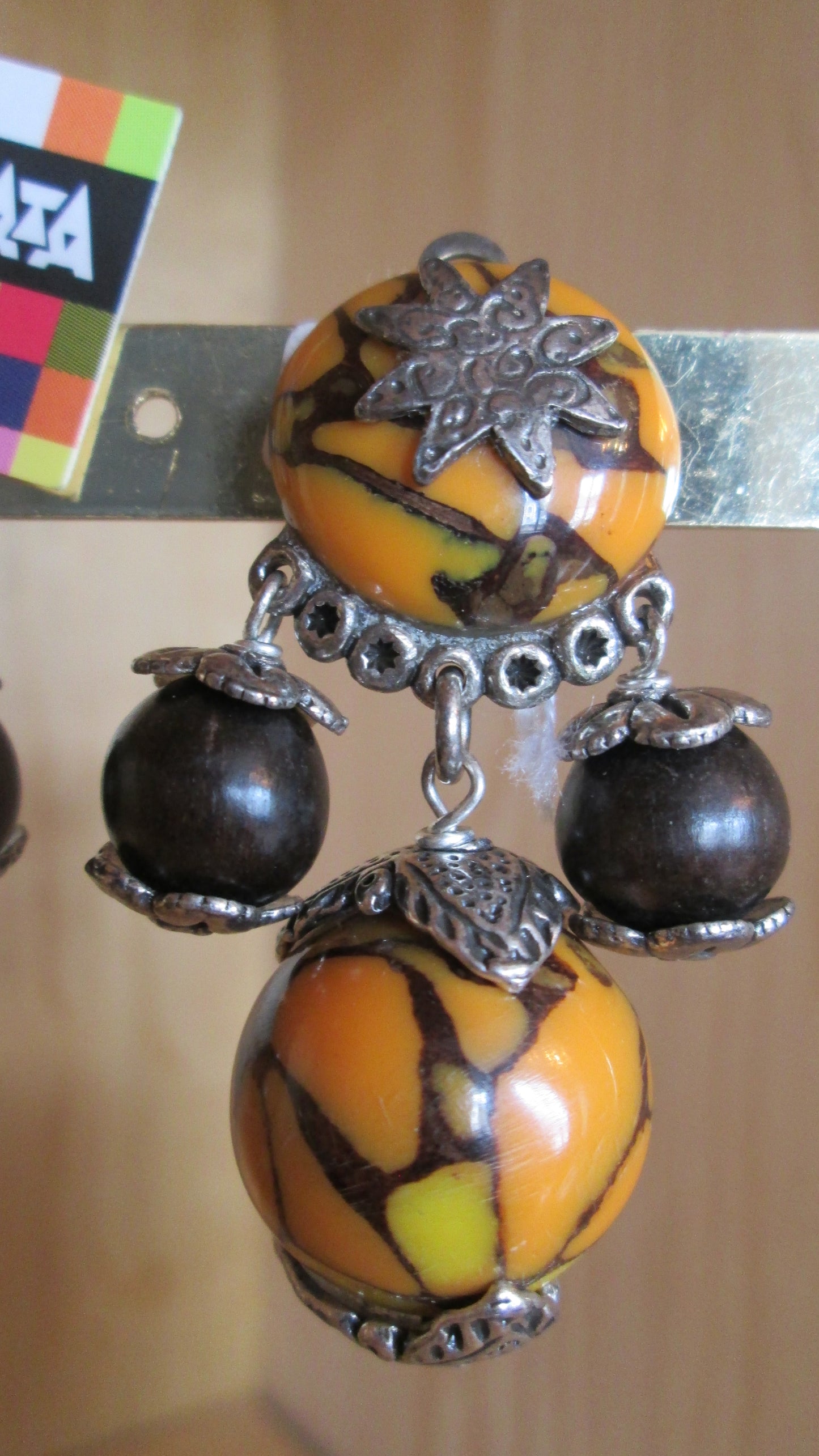 Boucles d'oreilles TARATATA modèle "orange N°45"