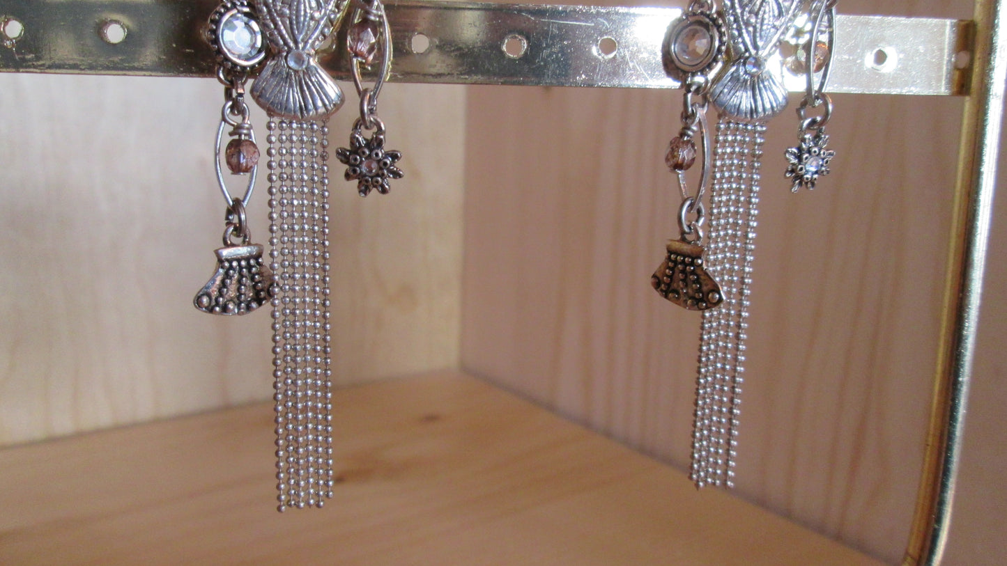 boucles d’oreilles Taratata modèle « poissons argents longues N° 50 »