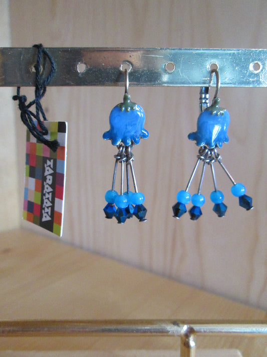 Boucles d‘oreilles Taratata modèle « tulipes bleues N° 72 »
