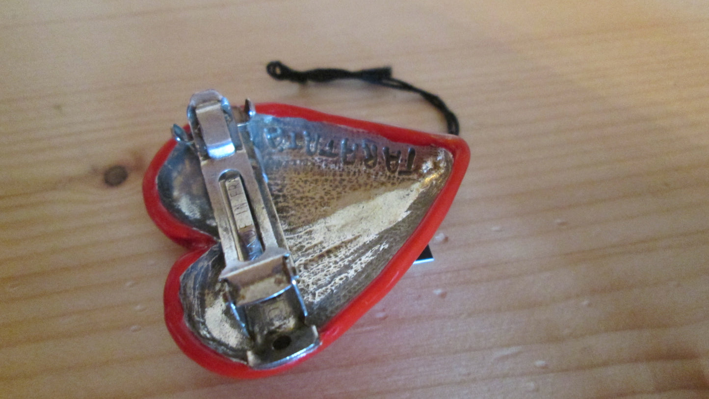 barrette Taratata modèle cœur rouge N° 168