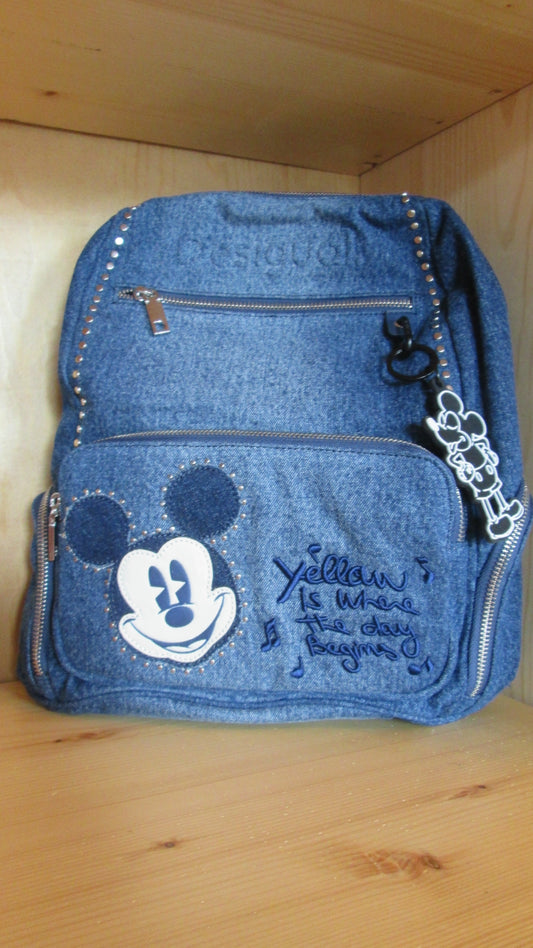 Sac à dos DESIGUAL modèle Mickey rock jean 31V1824