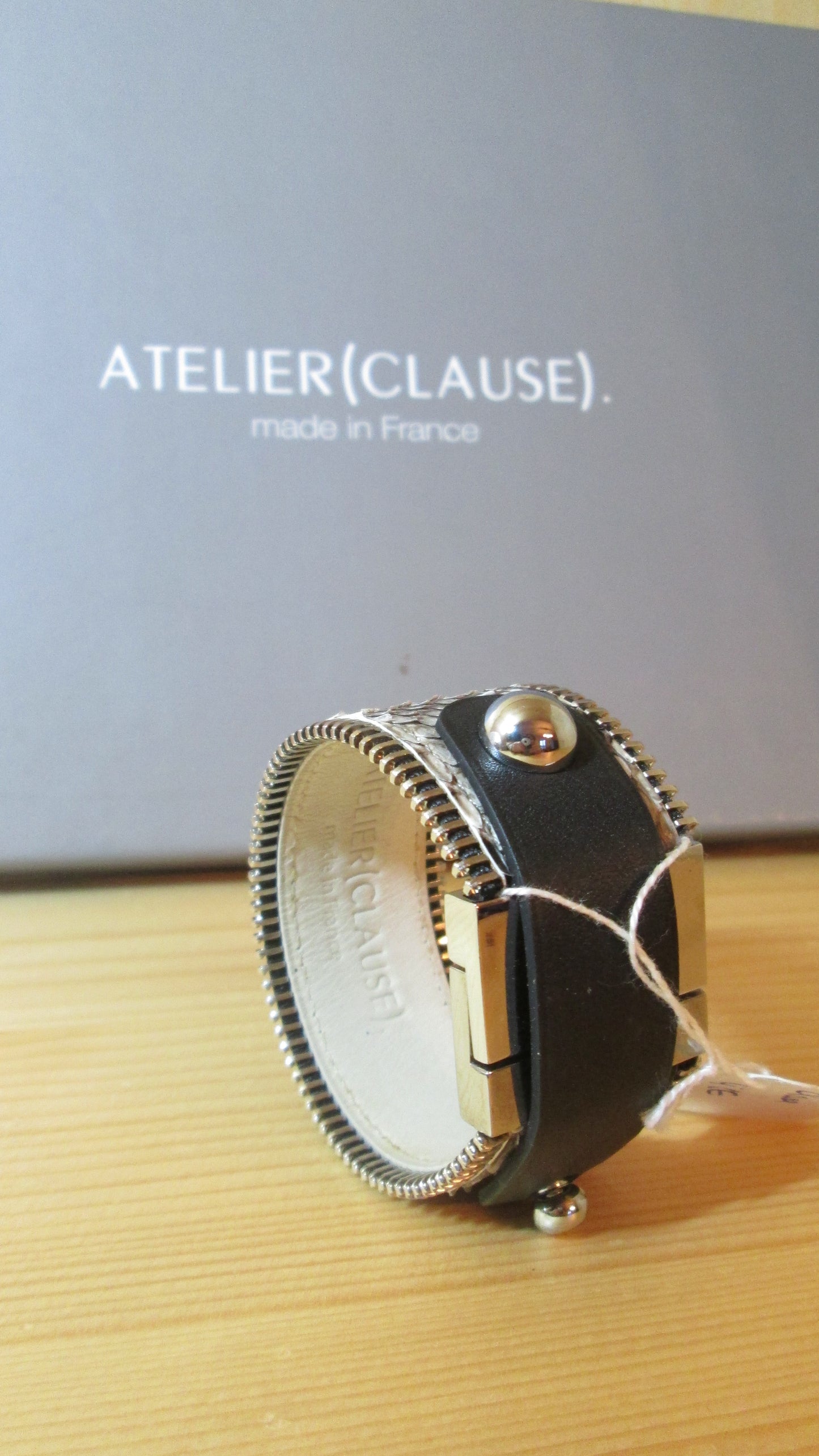 Bracelet atelier clause taille s en cuir de python
