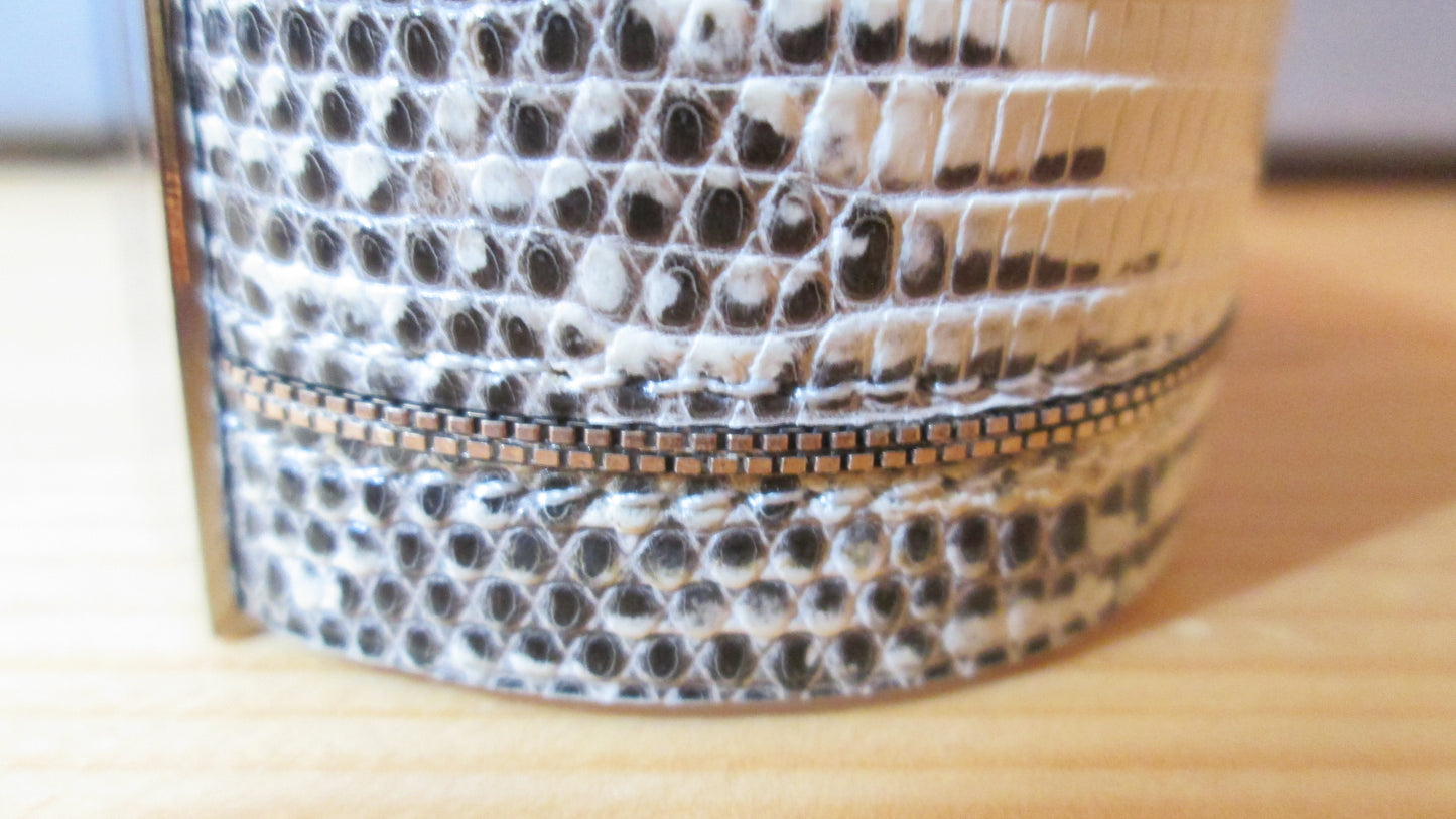 Bracelet atelier clause  en cuir de lézard taille L