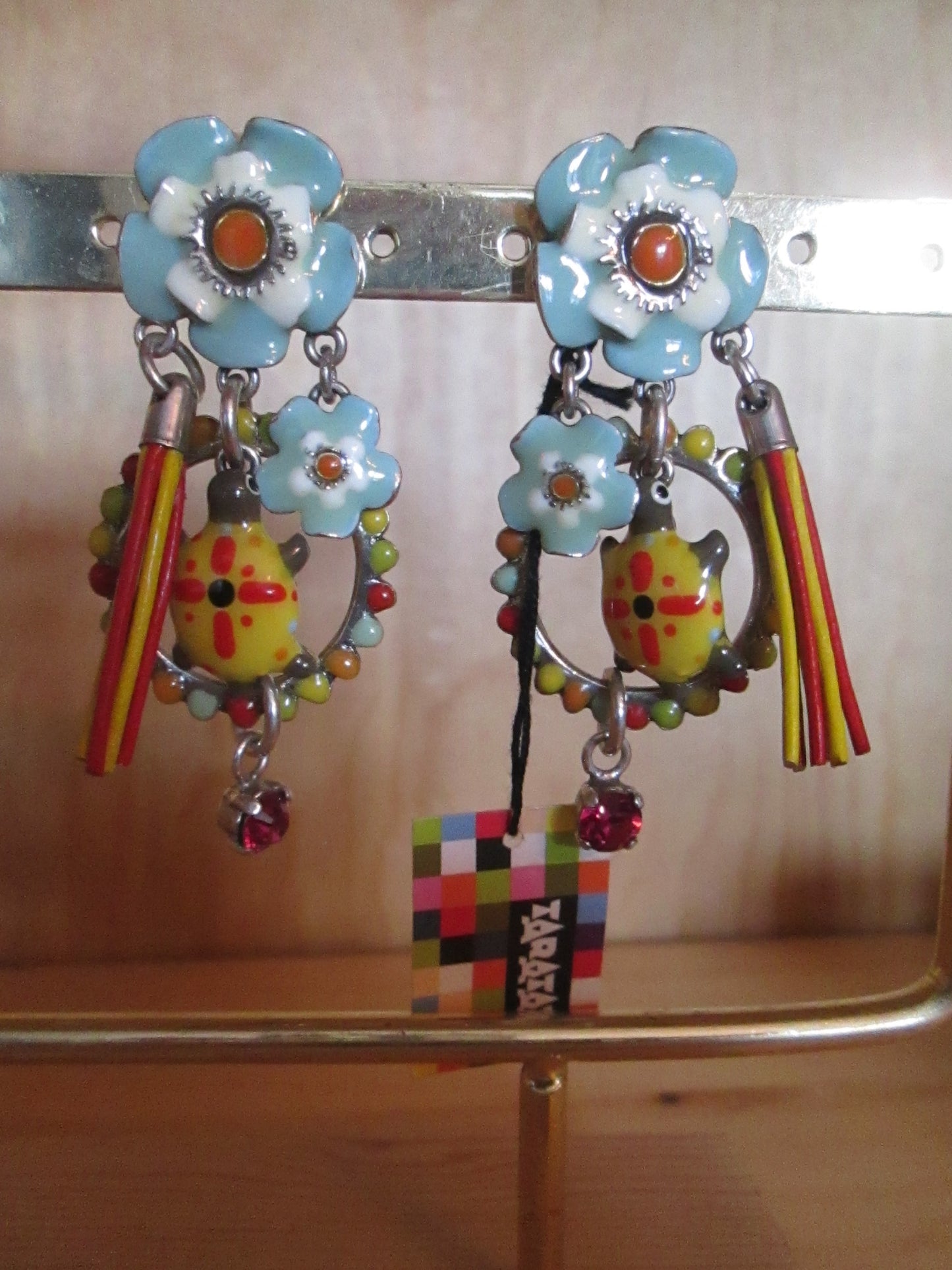 Boucles d’Oreilles taratata modèle « fleurs et tortues »