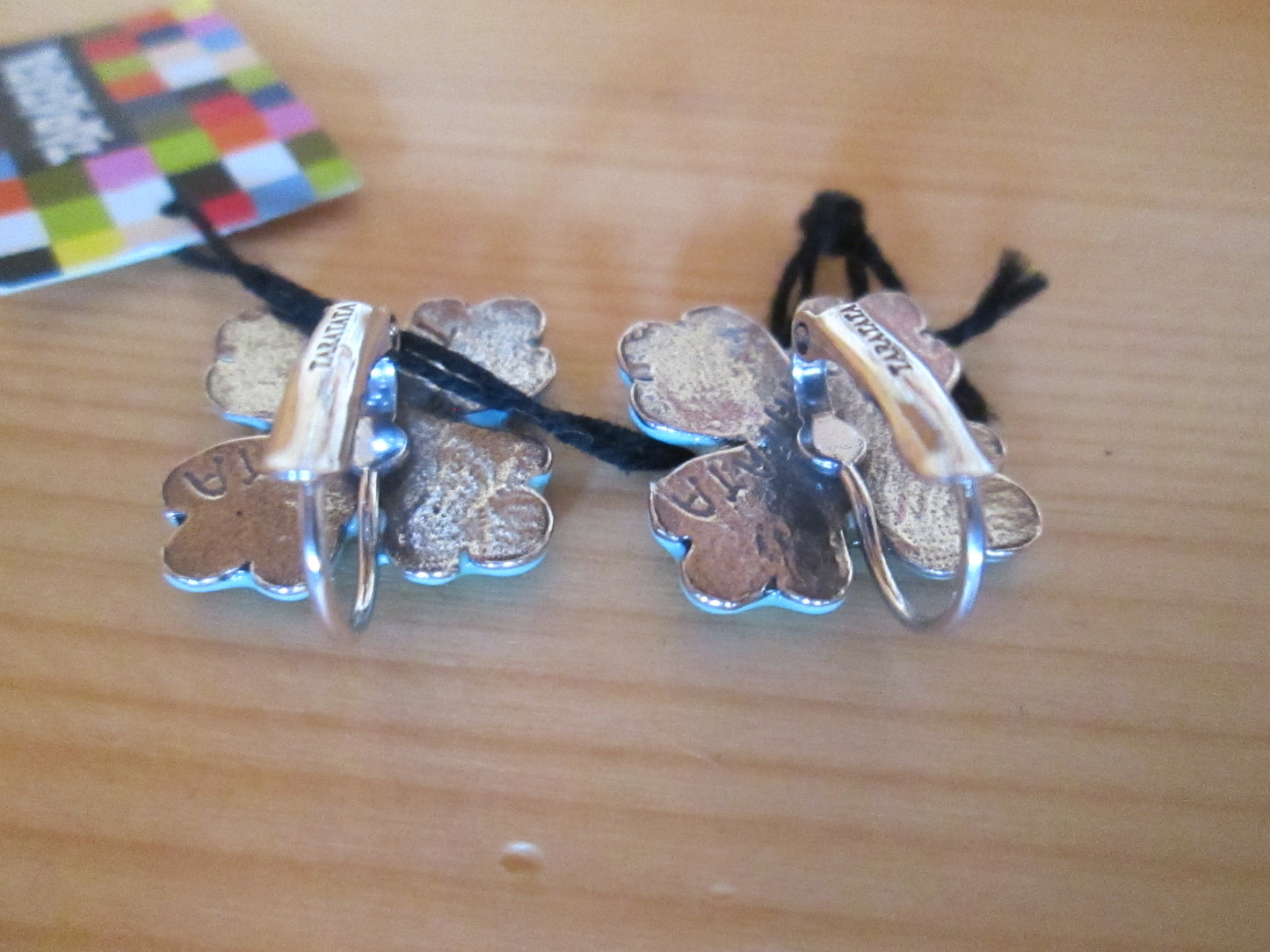 Boucles d’Oreilles taratata modèle « fleurs bleues »