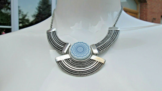 Collier bleu argent 49V61020