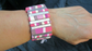 Bracelet grand rectangle rose 42V4621