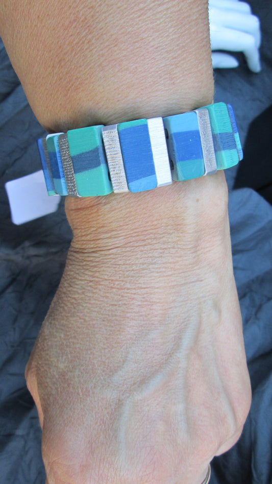 Bracelet rectangle bleu 57V4621