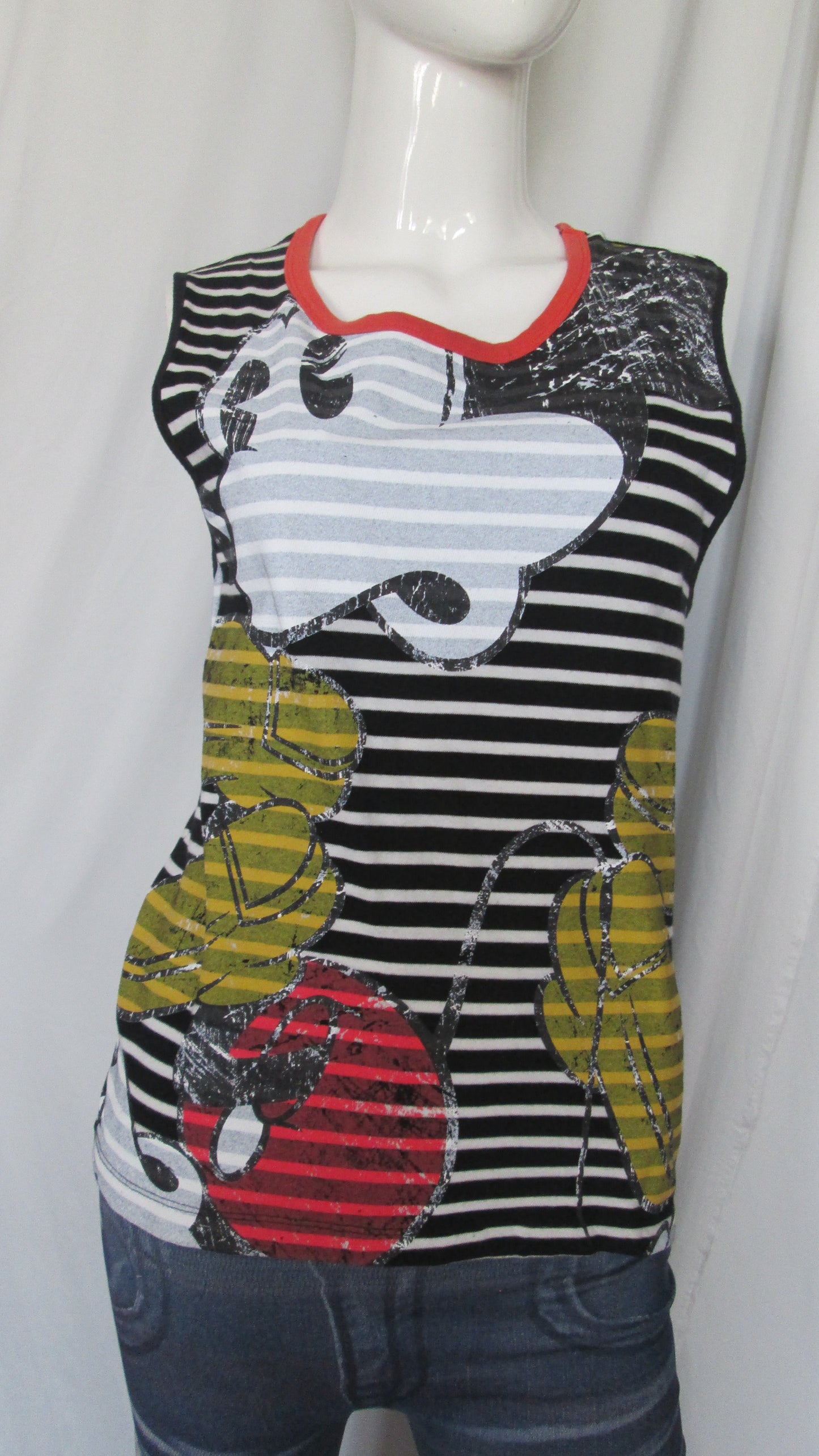 Tee shirt desigual modèle mickey rayas  3V25122